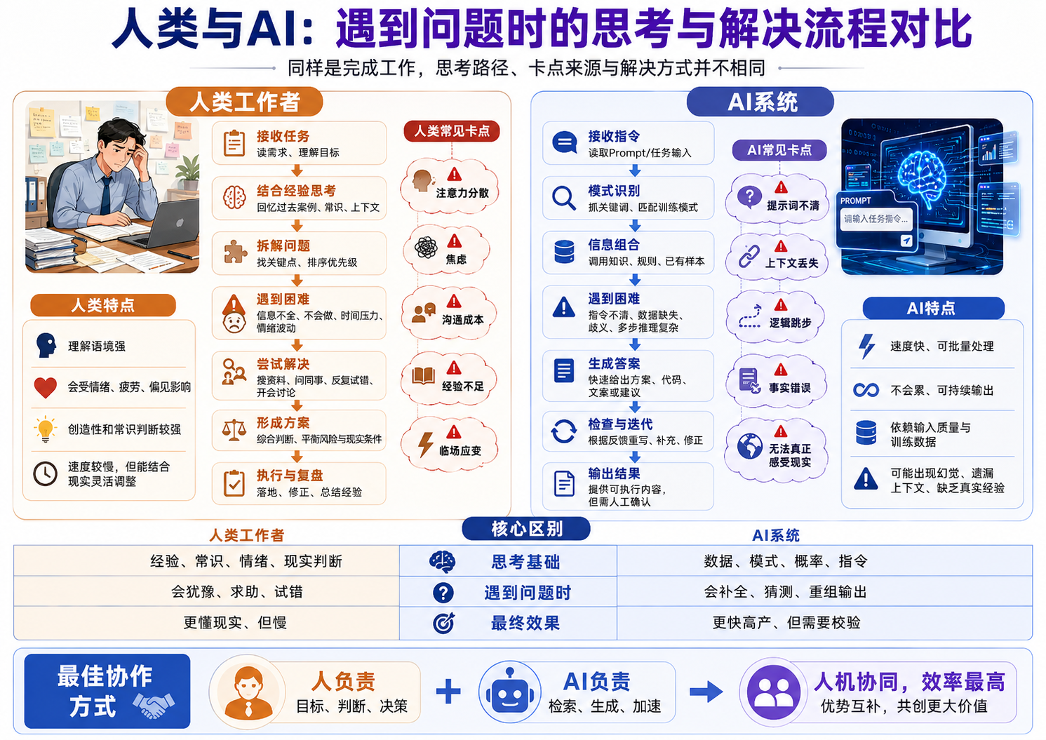 人与ai的思考过程区分